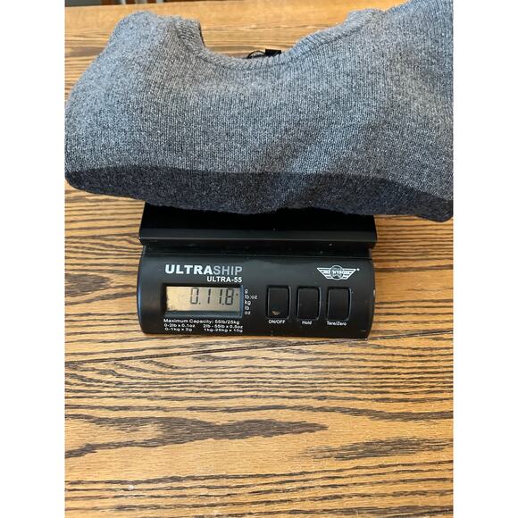 Banana Republic Merino extra fine Wool blend sweater Men’s black and gray Large - Picture 4 of 7